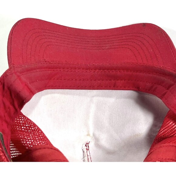 Vintage Bass Pro Shops Red Trucker Snapback Adjustable Hat - Picture 10 of 10